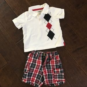Gymboree polo & short set size 3-6 months.